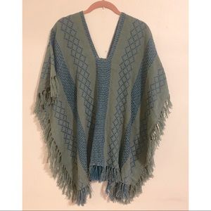 FREE PEOPLE Fringe Poncho free size